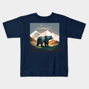 Grizzly in mountains Kids T-Shirt